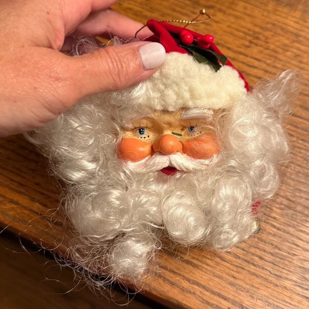 Random pull from available inventory of these Santa Claus Christmas ornaments